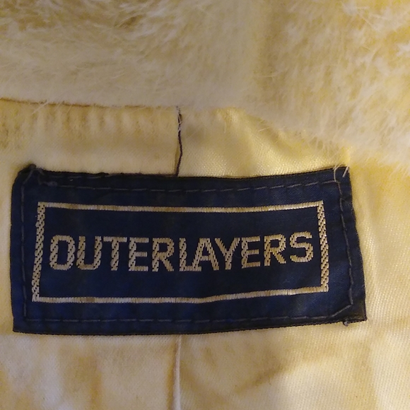 Lintage Off-White Faux Fur Coat - sz 15/16 - NOT Included in Bundling Sale - Picture 10 of 14